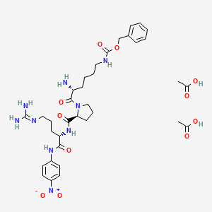 molecular formula C₃₅H₅₁N₉O₁₁ B612687 D-Lys(Z)-Pro-Arg-pNA (diacetate) CAS No. 108963-70-8