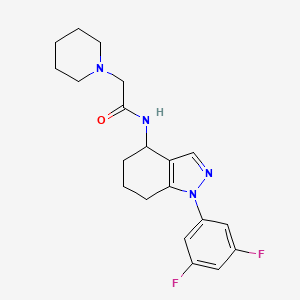 molecular formula C20H24F2N4O B6126878 N-[1-(3,5-difluorophenyl)-4,5,6,7-tetrahydro-1H-indazol-4-yl]-2-(1-piperidinyl)acetamide 
