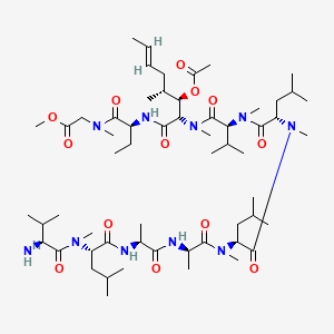 molecular formula C₅₈H₁₀₄N₁₀O₁₃ B612689 Cyclosporin A-Derivative 2 CAS No. 156047-45-9
