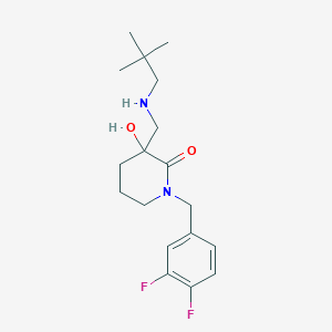 1-(3,4-difluorobenzyl)-3-{[(2,2-dimethylpropyl)amino]methyl}-3-hydroxy-2-piperidinone