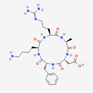 molecular formula C₂₈H₄₃N₉O₇ B612692 环(-Arg-Ala-Asp-D-Phe-Lys) CAS No. 756500-23-9