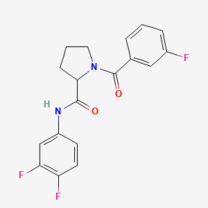 N-(3,4-difluorophenyl)-1-(3-fluorobenzoyl)prolinamide