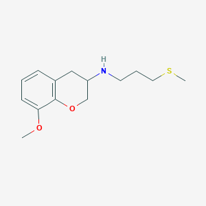 (8-methoxy-3,4-dihydro-2H-chromen-3-yl)[3-(methylthio)propyl]amine