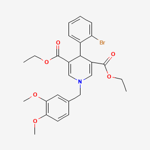 diethyl 4-(2-bromophenyl)-1-(3,4-dimethoxybenzyl)-1,4-dihydro-3,5-pyridinedicarboxylate