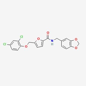 N-(1,3-benzodioxol-5-ylmethyl)-5-[(2,4-dichlorophenoxy)methyl]-2-furamide