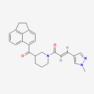 molecular formula C25H25N3O2 B6126960 1,2-dihydro-5-acenaphthylenyl{1-[(2E)-3-(1-methyl-1H-pyrazol-4-yl)-2-propenoyl]-3-piperidinyl}methanone 