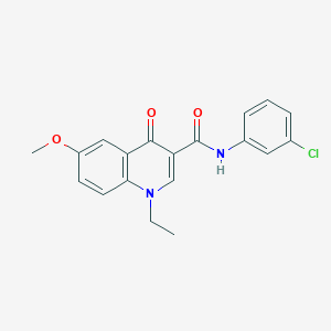 molecular formula C19H17ClN2O3 B6126969 N-(3-chlorophenyl)-1-ethyl-6-methoxy-4-oxo-1,4-dihydro-3-quinolinecarboxamide 
