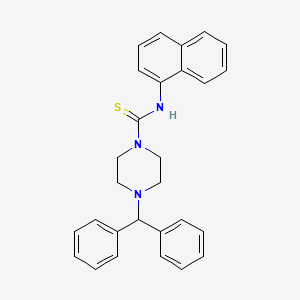 molecular formula C28H27N3S B6126987 4-(diphenylmethyl)-N-1-naphthyl-1-piperazinecarbothioamide 