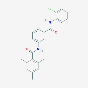 molecular formula C23H21ClN2O2 B6126999 N-(3-{[(2-chlorophenyl)amino]carbonyl}phenyl)-2,4,6-trimethylbenzamide 