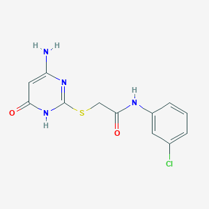 2-[(4-amino-6-oxo-1,6-dihydro-2-pyrimidinyl)thio]-N-(3-chlorophenyl)acetamide