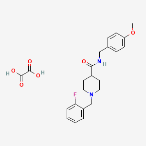 molecular formula C23H27FN2O6 B6127019 1-(2-fluorobenzyl)-N-(4-methoxybenzyl)-4-piperidinecarboxamide oxalate 