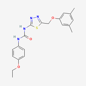 molecular formula C20H22N4O3S B6127028 N-{5-[(3,5-dimethylphenoxy)methyl]-1,3,4-thiadiazol-2-yl}-N'-(4-ethoxyphenyl)urea 