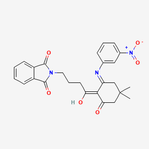 2-(4-{4,4-dimethyl-2-[(3-nitrophenyl)amino]-6-oxocyclohex-1-en-1-yl}-4-oxobutyl)-1H-isoindole-1,3(2H)-dione