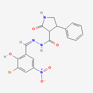 N'-(3-bromo-2-hydroxy-5-nitrobenzylidene)-2-oxo-4-phenyl-3-pyrrolidinecarbohydrazide