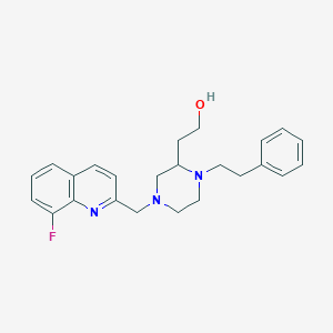 2-[4-[(8-fluoro-2-quinolinyl)methyl]-1-(2-phenylethyl)-2-piperazinyl]ethanol