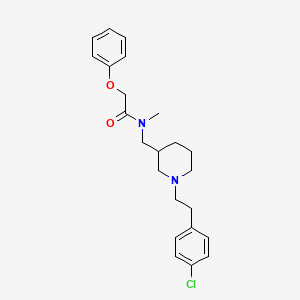 molecular formula C23H29ClN2O2 B6127053 N-({1-[2-(4-chlorophenyl)ethyl]-3-piperidinyl}methyl)-N-methyl-2-phenoxyacetamide 