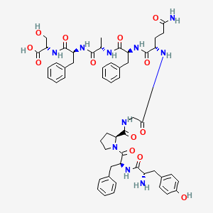molecular formula C₅₄H₆₆N₁₀O₁₃ B612706 chemerin C-terminal peptide CAS No. 676367-27-4