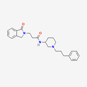 molecular formula C25H31N3O2 B6127084 3-(1-oxo-1,3-dihydro-2H-isoindol-2-yl)-N-[1-(3-phenylpropyl)-3-piperidinyl]propanamide 