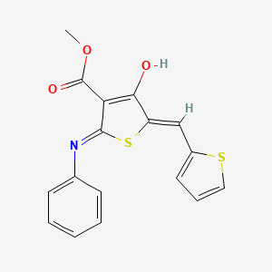molecular formula C17H13NO3S2 B6127110 methyl 2-anilino-4-oxo-5-(2-thienylmethylene)-4,5-dihydro-3-thiophenecarboxylate 