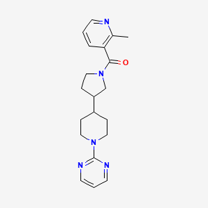 molecular formula C20H25N5O B6127128 2-(4-{1-[(2-methyl-3-pyridinyl)carbonyl]-3-pyrrolidinyl}-1-piperidinyl)pyrimidine 