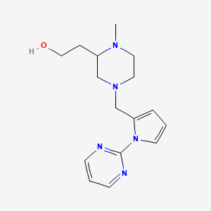 molecular formula C16H23N5O B6127135 2-(1-methyl-4-{[1-(2-pyrimidinyl)-1H-pyrrol-2-yl]methyl}-2-piperazinyl)ethanol 