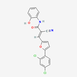 molecular formula C20H12Cl2N2O3 B6127147 2-cyano-3-[5-(2,4-dichlorophenyl)-2-furyl]-N-(2-hydroxyphenyl)acrylamide 