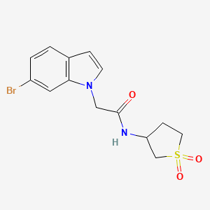 2-(6-bromo-1H-indol-1-yl)-N-(1,1-dioxidotetrahydro-3-thienyl)acetamide