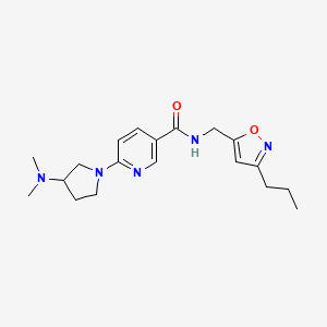 6-[3-(dimethylamino)-1-pyrrolidinyl]-N-[(3-propyl-5-isoxazolyl)methyl]nicotinamide