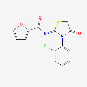 N-[3-(2-chlorophenyl)-4-oxo-1,3-thiazolidin-2-ylidene]-2-furamide
