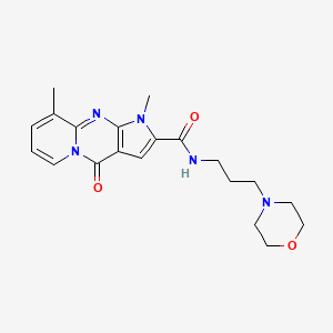 molecular formula C20H25N5O3 B6127206 1,9-dimethyl-N-(3-morpholin-4-ylpropyl)-4-oxo-1,4-dihydropyrido[1,2-a]pyrrolo[2,3-d]pyrimidine-2-carboxamide 