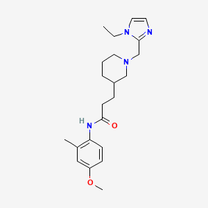 3-{1-[(1-ethyl-1H-imidazol-2-yl)methyl]-3-piperidinyl}-N-(4-methoxy-2-methylphenyl)propanamide
