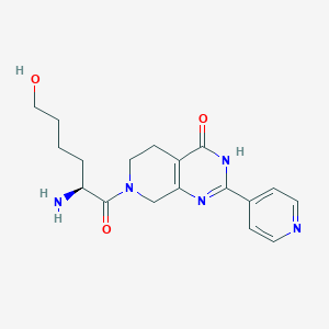 molecular formula C18H23N5O3 B6127232 7-(6-hydroxy-L-norleucyl)-2-pyridin-4-yl-5,6,7,8-tetrahydropyrido[3,4-d]pyrimidin-4(3H)-one 