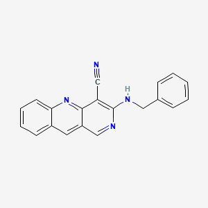 molecular formula C20H14N4 B6127241 3-(benzylamino)benzo[b]-1,6-naphthyridine-4-carbonitrile 