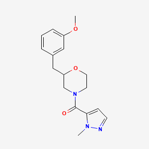 molecular formula C17H21N3O3 B6127288 2-(3-methoxybenzyl)-4-[(1-methyl-1H-pyrazol-5-yl)carbonyl]morpholine 