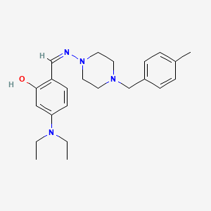 molecular formula C23H32N4O B6127306 5-(diethylamino)-2-({[4-(4-methylbenzyl)-1-piperazinyl]imino}methyl)phenol 