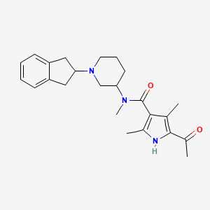 molecular formula C24H31N3O2 B6127312 5-acetyl-N-[1-(2,3-dihydro-1H-inden-2-yl)-3-piperidinyl]-N,2,4-trimethyl-1H-pyrrole-3-carboxamide 