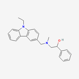 molecular formula C24H26N2O B6127340 2-[[(9-ethyl-9H-carbazol-3-yl)methyl](methyl)amino]-1-phenylethanol 