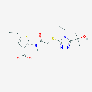 methyl 5-ethyl-2-[({[4-ethyl-5-(1-hydroxy-1-methylethyl)-4H-1,2,4-triazol-3-yl]thio}acetyl)amino]-3-thiophenecarboxylate