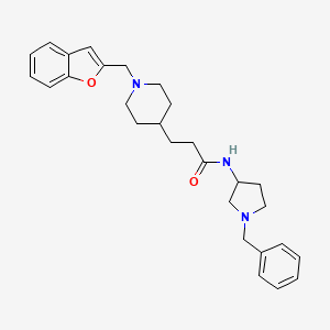 3-[1-(1-benzofuran-2-ylmethyl)-4-piperidinyl]-N-(1-benzyl-3-pyrrolidinyl)propanamide