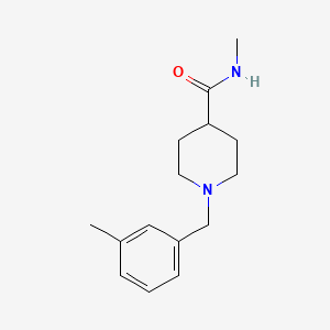 molecular formula C15H22N2O B6127389 N-methyl-1-(3-methylbenzyl)-4-piperidinecarboxamide 
