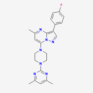 7-[4-(4,6-dimethyl-2-pyrimidinyl)-1-piperazinyl]-3-(4-fluorophenyl)-5-methylpyrazolo[1,5-a]pyrimidine