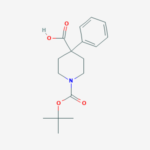molecular formula C17H23NO4 B061274 1-(tert-Butoxycarbonyl)-4-phenylpiperidine-4-carboxylic acid CAS No. 167262-68-2