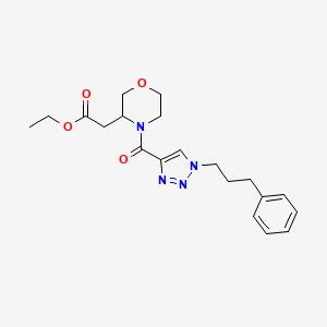 ethyl (4-{[1-(3-phenylpropyl)-1H-1,2,3-triazol-4-yl]carbonyl}-3-morpholinyl)acetate