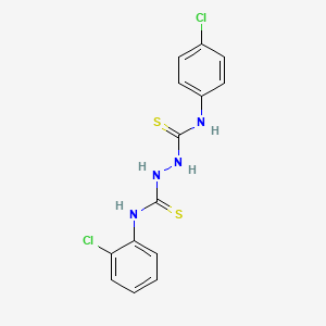 molecular formula C14H12Cl2N4S2 B6127432 N-(2-chlorophenyl)-N'-(4-chlorophenyl)hydrazine-1,2-dicarbothioamide 