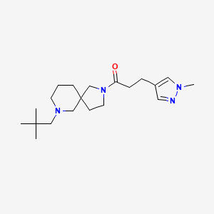 molecular formula C20H34N4O B6127446 7-(2,2-dimethylpropyl)-2-[3-(1-methyl-1H-pyrazol-4-yl)propanoyl]-2,7-diazaspiro[4.5]decane 