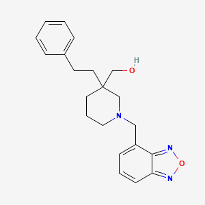 molecular formula C21H25N3O2 B6127455 [1-(2,1,3-benzoxadiazol-4-ylmethyl)-3-(2-phenylethyl)-3-piperidinyl]methanol 