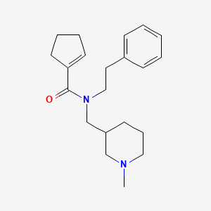 N-[(1-methyl-3-piperidinyl)methyl]-N-(2-phenylethyl)-1-cyclopentene-1-carboxamide