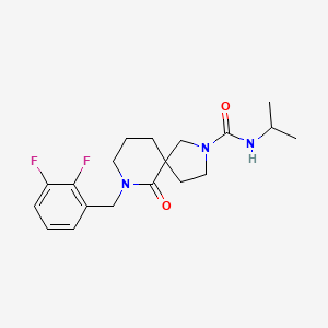 molecular formula C19H25F2N3O2 B6127474 7-(2,3-difluorobenzyl)-N-isopropyl-6-oxo-2,7-diazaspiro[4.5]decane-2-carboxamide 