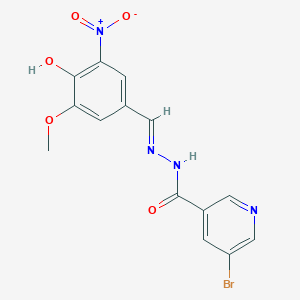 5-bromo-N'-(4-hydroxy-3-methoxy-5-nitrobenzylidene)nicotinohydrazide