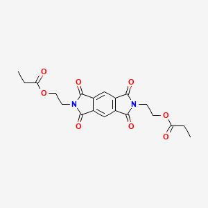 molecular formula C20H20N2O8 B6127489 (1,3,5,7-tetraoxo-5,7-dihydropyrrolo[3,4-f]isoindole-2,6(1H,3H)-diyl)di-2,1-ethanediyl dipropanoate 